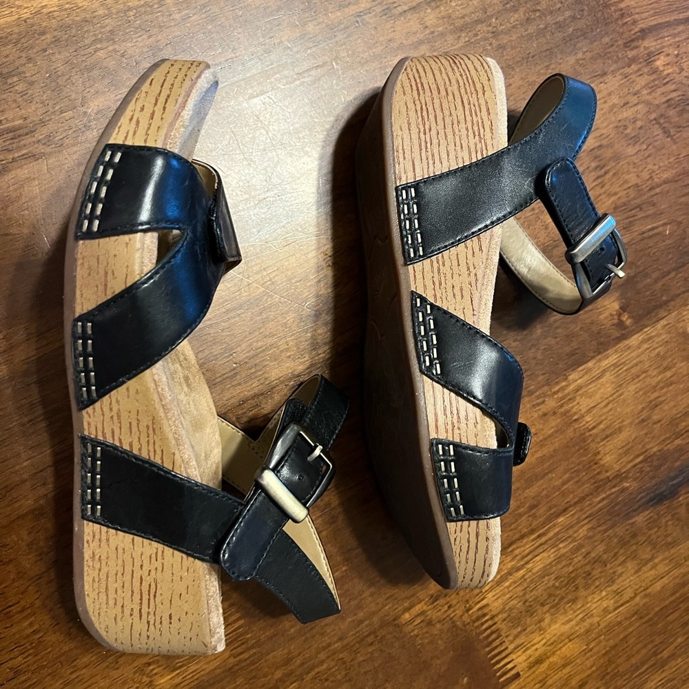Dansko Black Leather Sandals - Picture 9 of 9